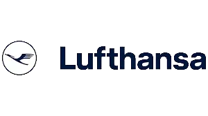 Lufthansa logo with bird icon next to the brand name.
